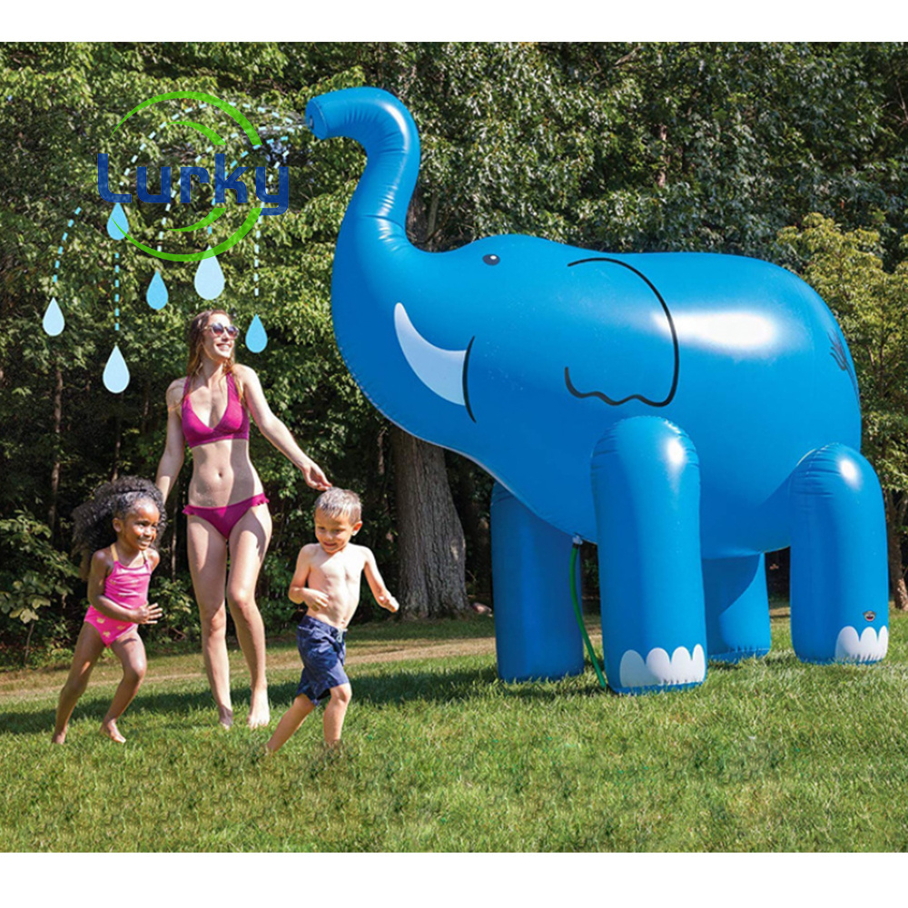 Customized Inflatable Sprinkler Unicorn Outdoor Water Playing Mat Children's Toy Inflatable Pink Elephant Dinosaur Rainbow Arch