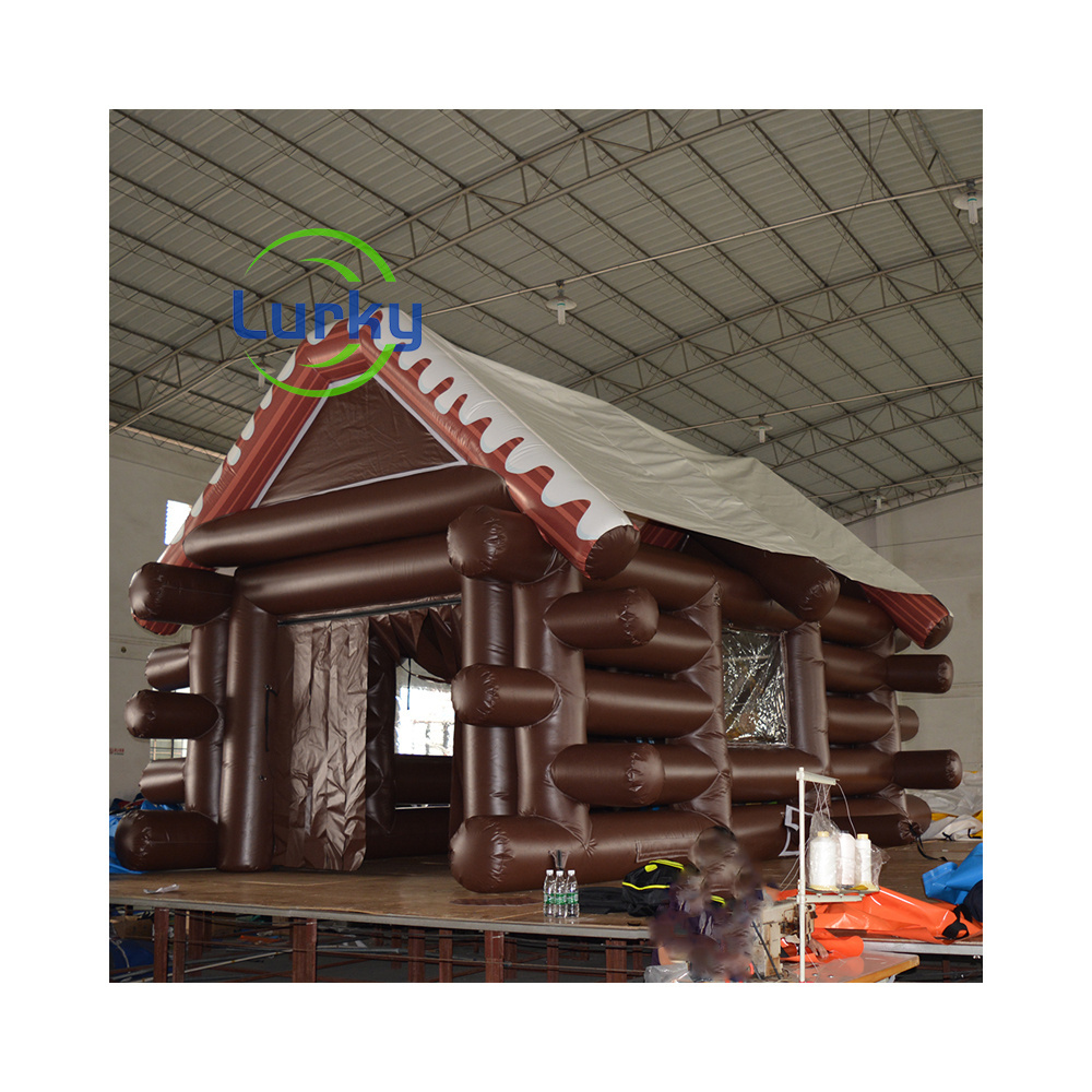 New Design Inflatable Log Cabin Inflatable Wooden House Inflatable House Tent For Sale