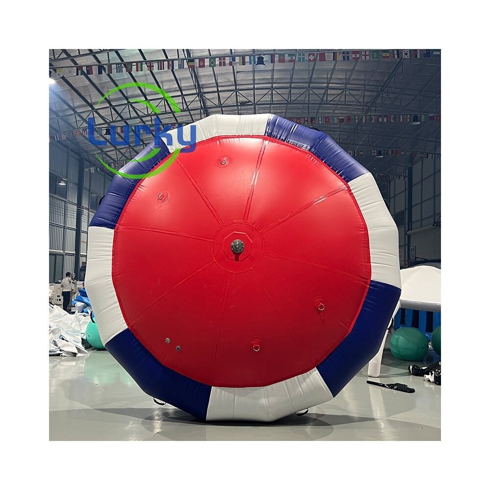 Lurky Customized Large Inflatable Flying Water Spinning Toy Sea Inflatable Semi Boat  Water Tube Disco Boat