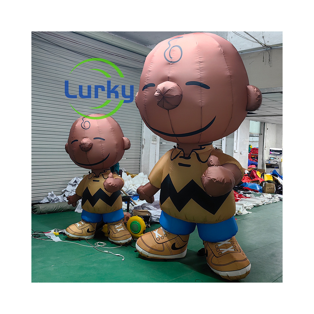 Inflatable Model Air Glowing Decorate Big Snoopy Charlie Brown Character Doll Model Factory Price