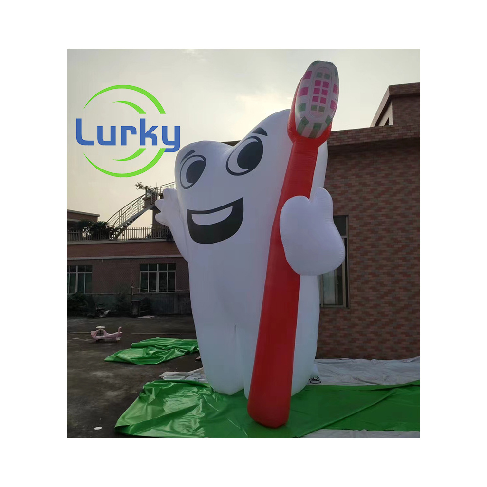 Inflatable Tooth With Toothbrush Model Inflatable Tooth Balloon Inflatable Models For Advertising