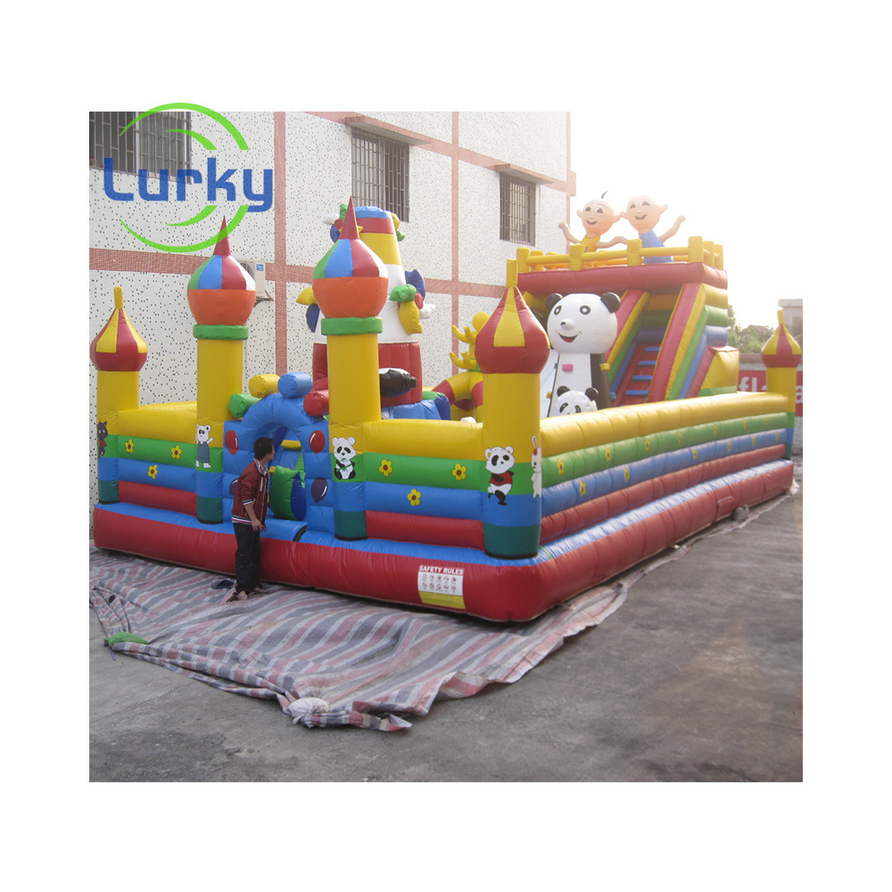 large fun city for children inflatable bouncer commercial grade high quality pvc for long work time