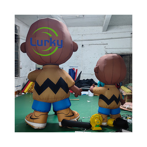 Inflatable Model Air Glowing Decorate Big Snoopy Charlie Brown Character Doll Model Factory Price