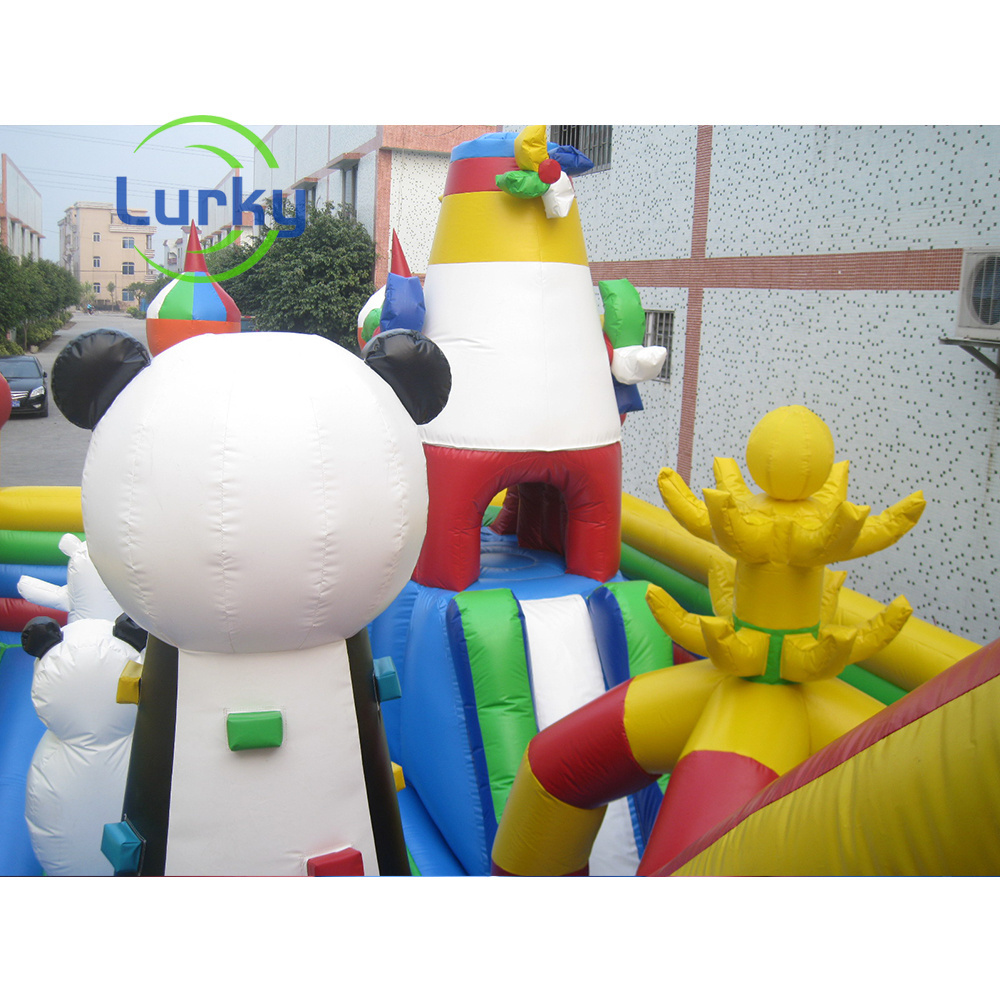 large fun city for children inflatable bouncer commercial grade high quality pvc for long work time