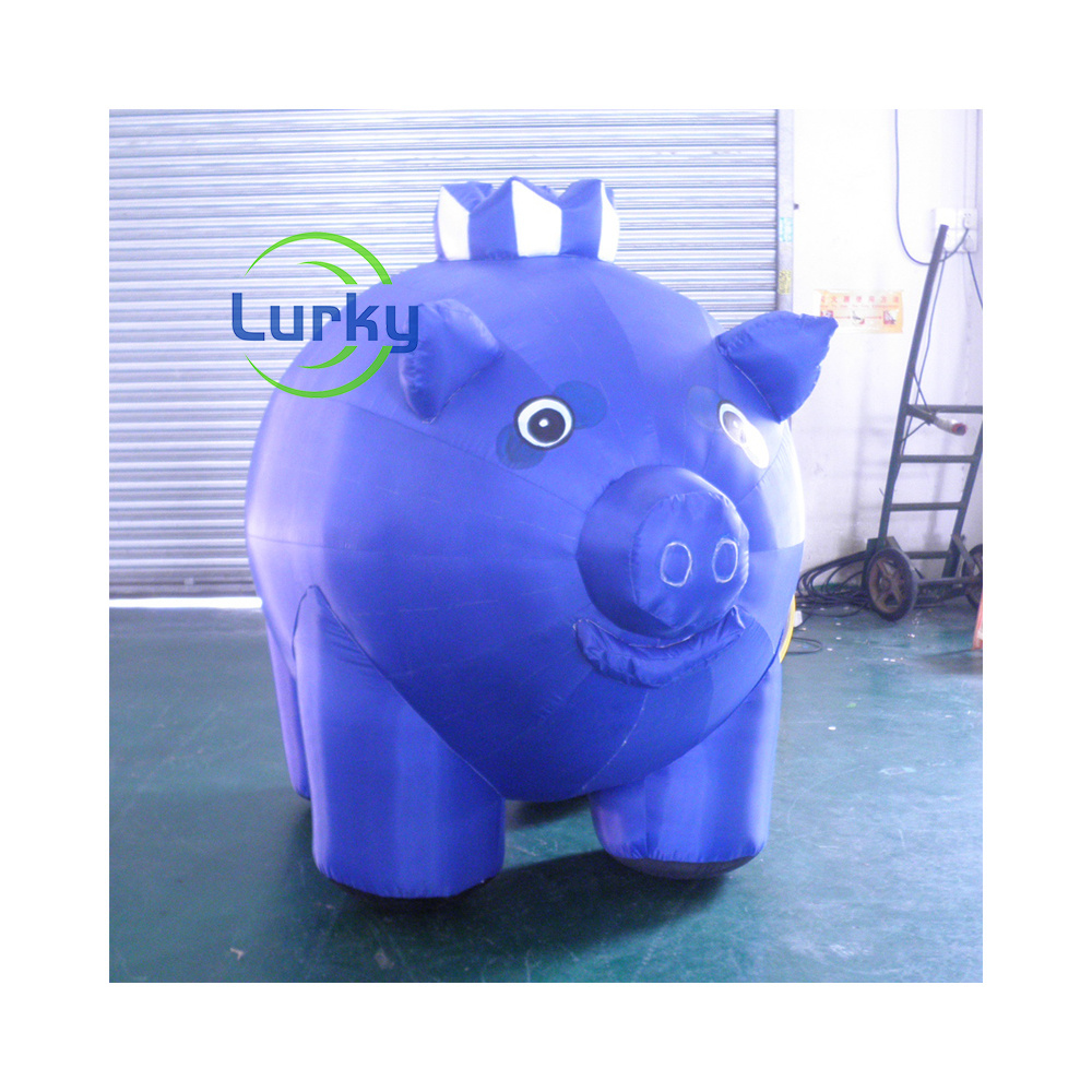 Custom Giant  Outdoor Advertising Cartoon Pig Balloons Inflatable Cartoon Animals