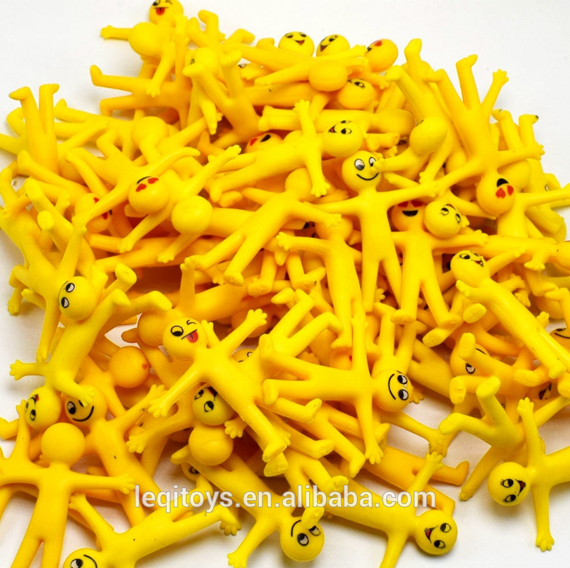 Smiley Man Stretchy Toy Stress Relief Bouncy Fidget Toy Adorable Colorful Yellow Party Favors School Prizes Birthday Gifts