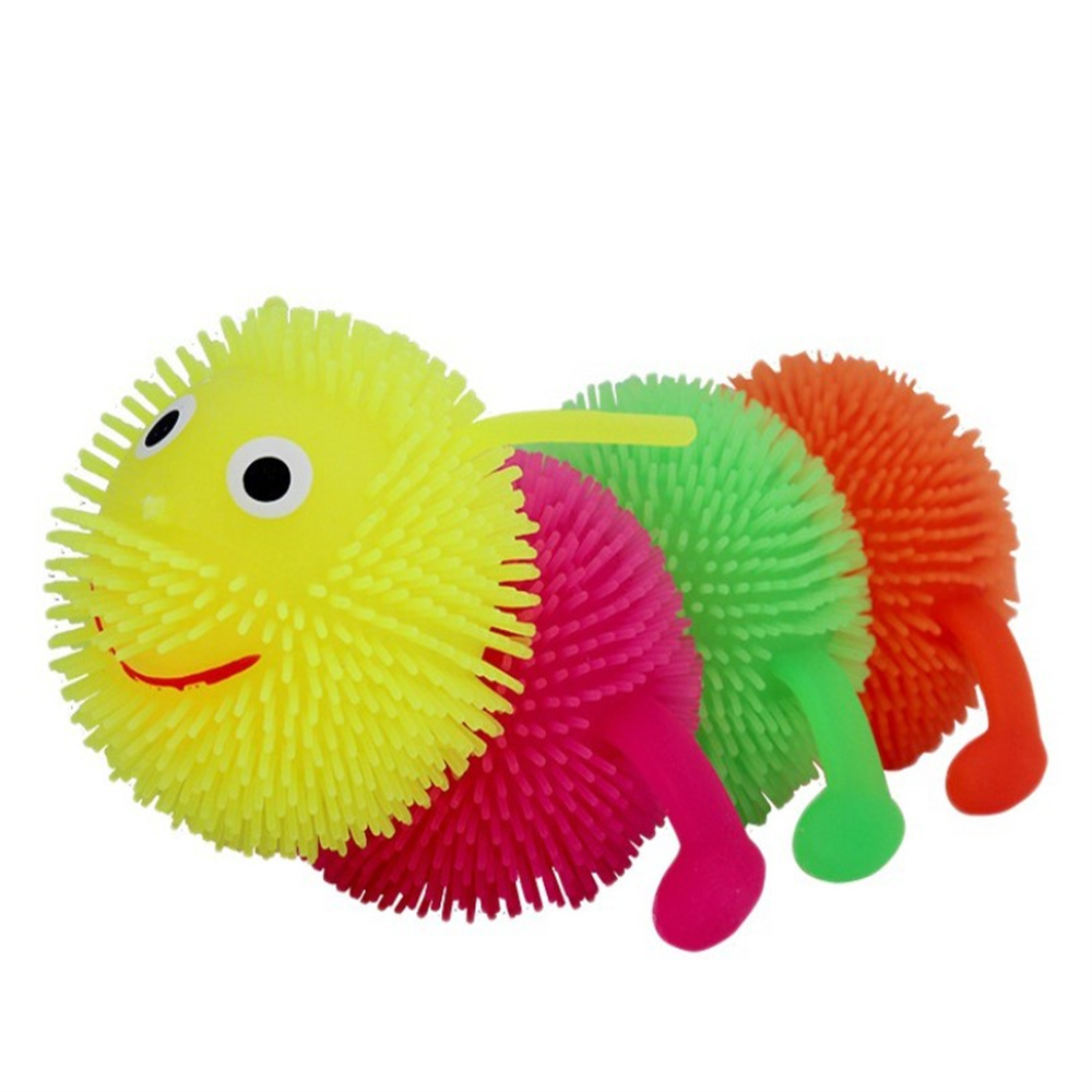 Fidget toy funny flashing worm toys Soft Stretchy Relief anti stress Toys Children Gifts