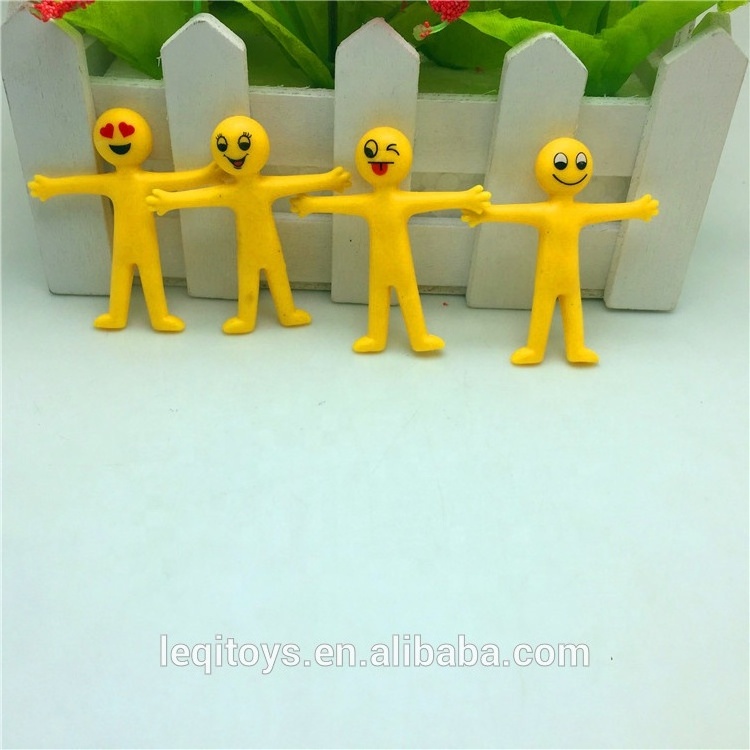 Smiley Man Stretchy Toy Stress Relief Bouncy Fidget Toy Adorable Colorful Yellow Party Favors School Prizes Birthday Gifts