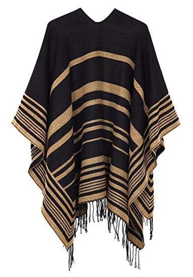 Guaranteed quality hot sale cashmere poncho shawls stylish luxury brand plaid fringe ladies poncho and stoles