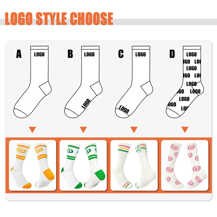 OEM High Quality Green Organic Cotton Men Sport Basketball Soccer Grip Socks Crew Embroidery Jacquard Custom LOGO Socks