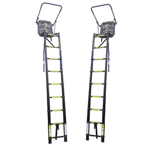 Aluminum telescopic hunting tree stand chair ladder Camouflage tree stand hunting ladder Folding Hunting Ladder Stand