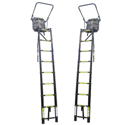 Aluminum telescopic hunting tree stand chair ladder Camouflage tree stand hunting ladder Folding Hunting Ladder Stand