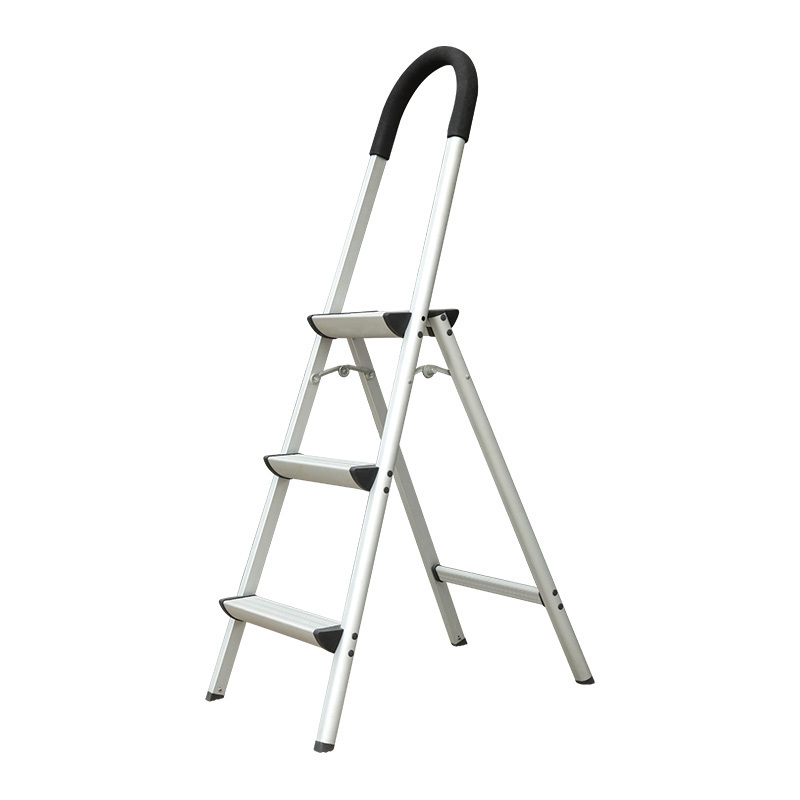 New arrival OEM home use Multipurpose Aluminum Wide Steps Foldable  household folding ladder carbon fiber ladder