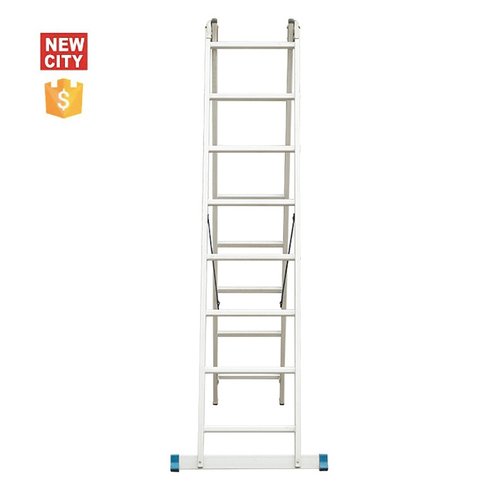 Custom Processing Fold Two Extension Ladder Outdoor Attic Telescopic Folding Ladder Wholesale 20 ft extension fiberglass extensi