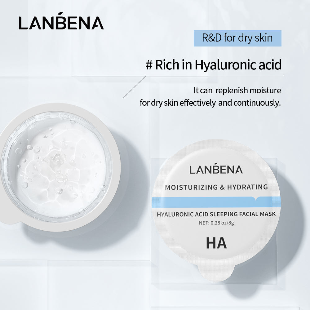 LANBENA Sleeping Facial Mask Vitamin C Whitening Retinol Anti Aging Acne Removal Hyaluronic Acid Moisturizing Face Mask