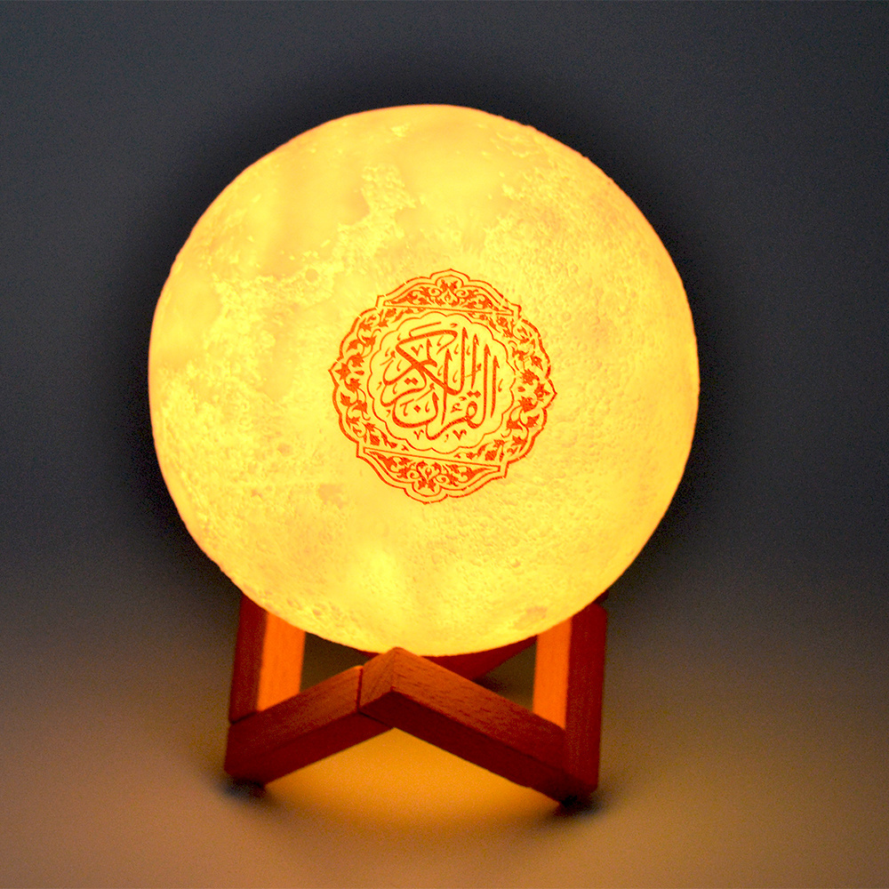 Hot Sale   Muslim Islamic Quran Tablet AZAN Creative Product Islamic Gift Mini Muslim moon lamp quran speaker