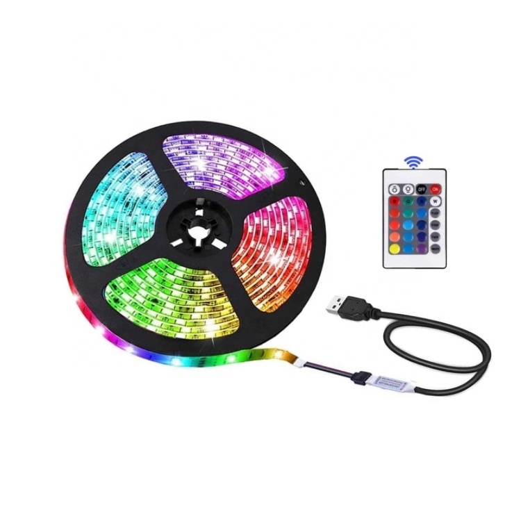 USB charge 5V Led Strip Lights 5050 12V RGB Changing Led Lights whit Battery Operated Integrated Controller