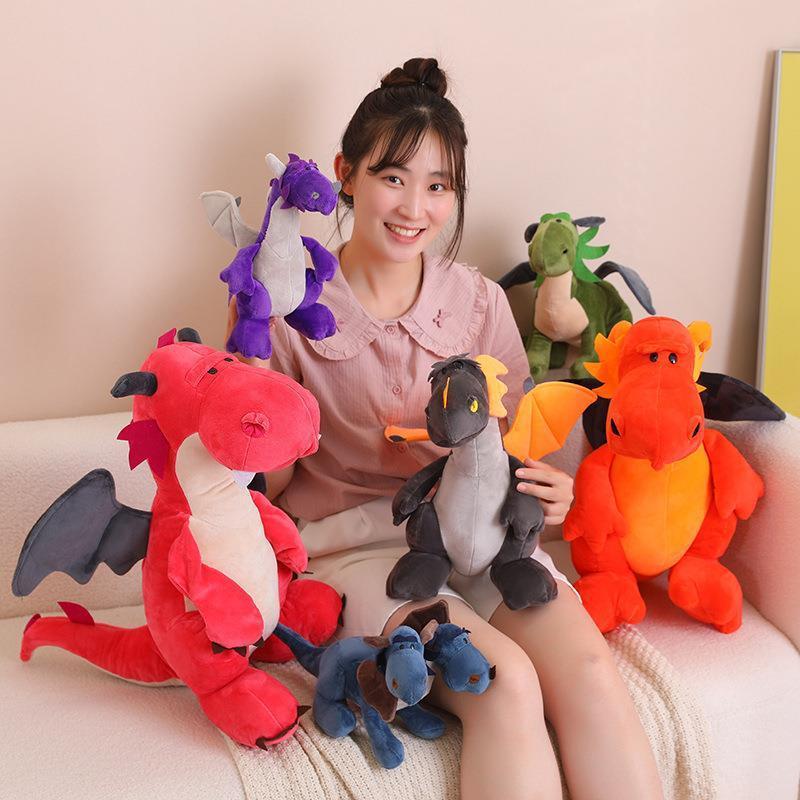 Cute Plushies Dragon Red Plush Custom Soft Toy Dragon Stuffed Animal Plush Toy For Baby