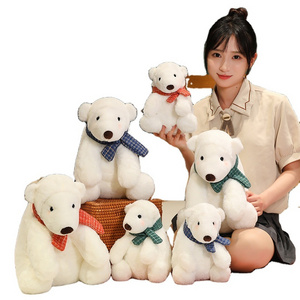 25cm New Cute Polar Bear with Scarf stuffed & plush toy animal for children