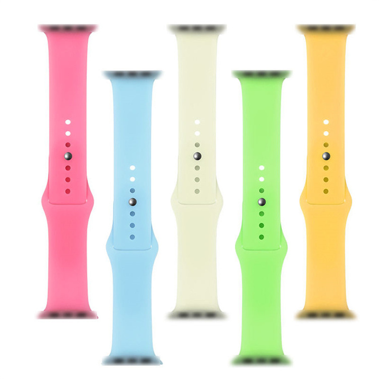 Smart Watch Wristband Glow In The Dark Strap Night Lighted Rubber Watch Bands For Apple iWatch Luminous Silicone Watchband