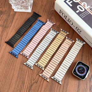 Classic Metal Watchband for iWatch Watch Bands Stainless Steel Strap for Apple Watch Series 9 8 7 6 5 4 3 2 1 SE