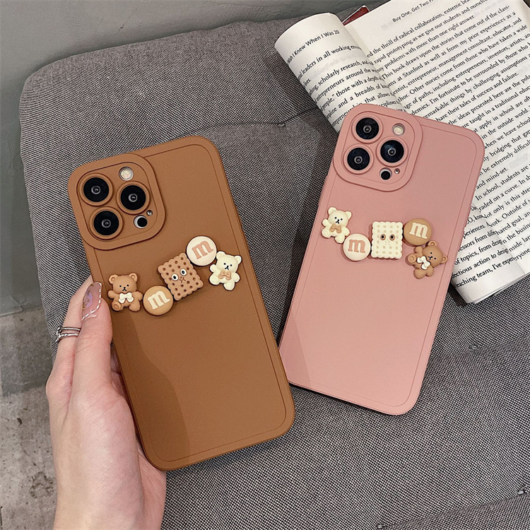 Wholesale Girl Kawaii 3D Cartoon Bear Cover Cute Anime Silicone Phone Case For iPhone 11 12 13