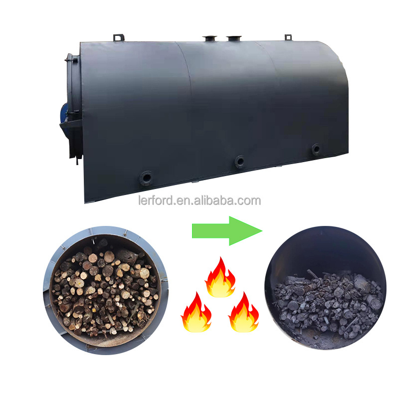 Wood Charcoal Briquette Coconut Shell Bamboo Carbonization Furnace For Sale Biochar Machine Wood Vinegar