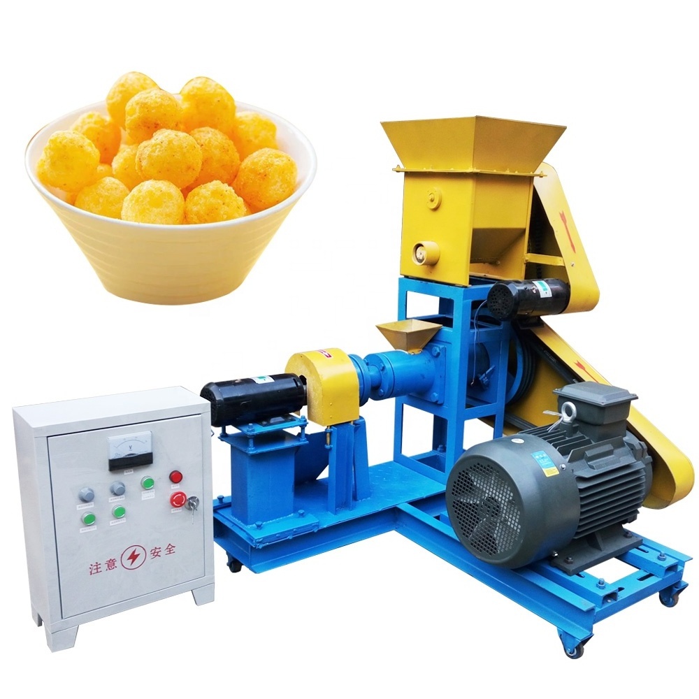 Factory Sale Eating Direct Snack Food Chips Puff Rice Corn Extruder Crispy Snacks Making  Machine