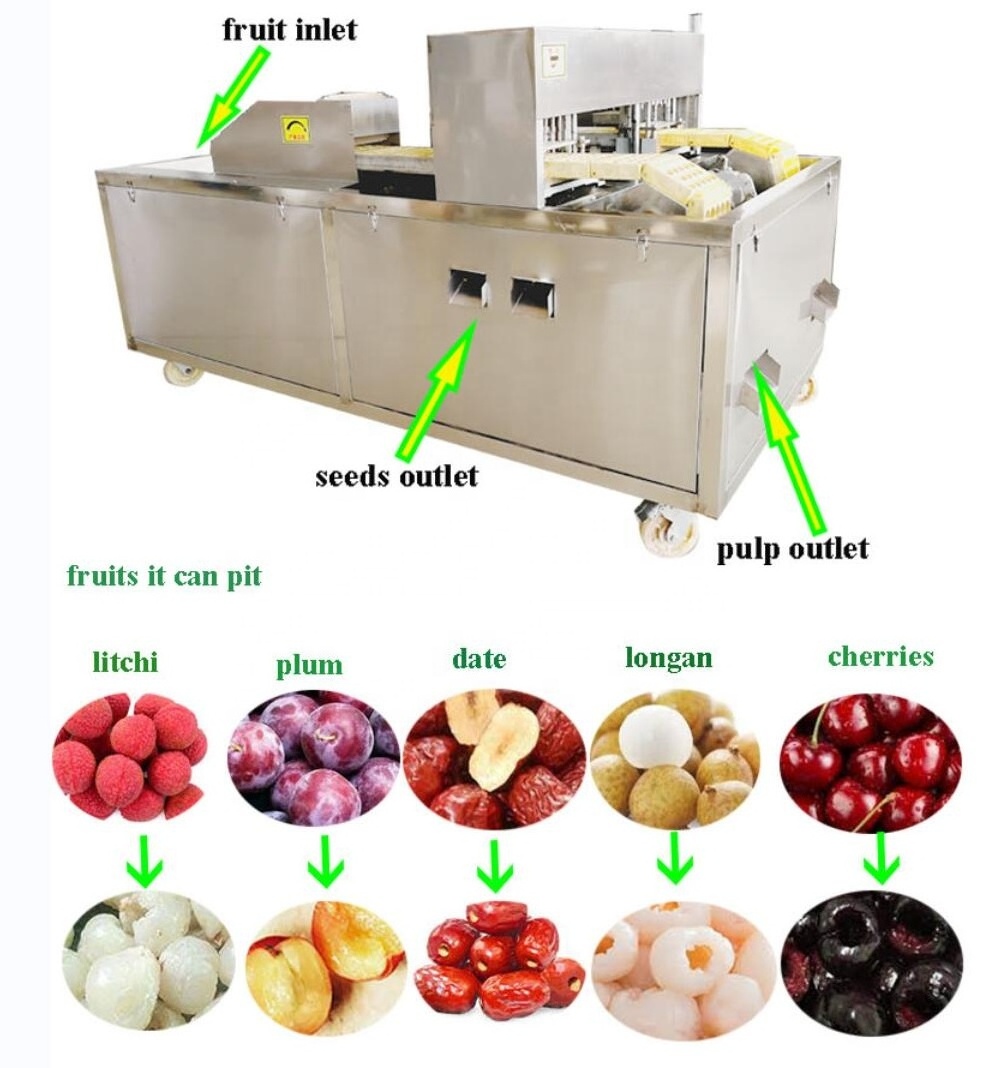 Dry Dates Palm Prune Paprika Apple Grape Chili Strawberry Pepper Olive Prune Pressing Removing Tamarind Seed Removal Machine