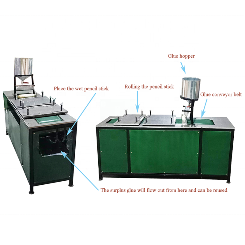 Complete Waste Recycled Newspaper Paper Pencil Making Machine 60 Pcs/min Production Capacity School Student Pencil Colorful 1set