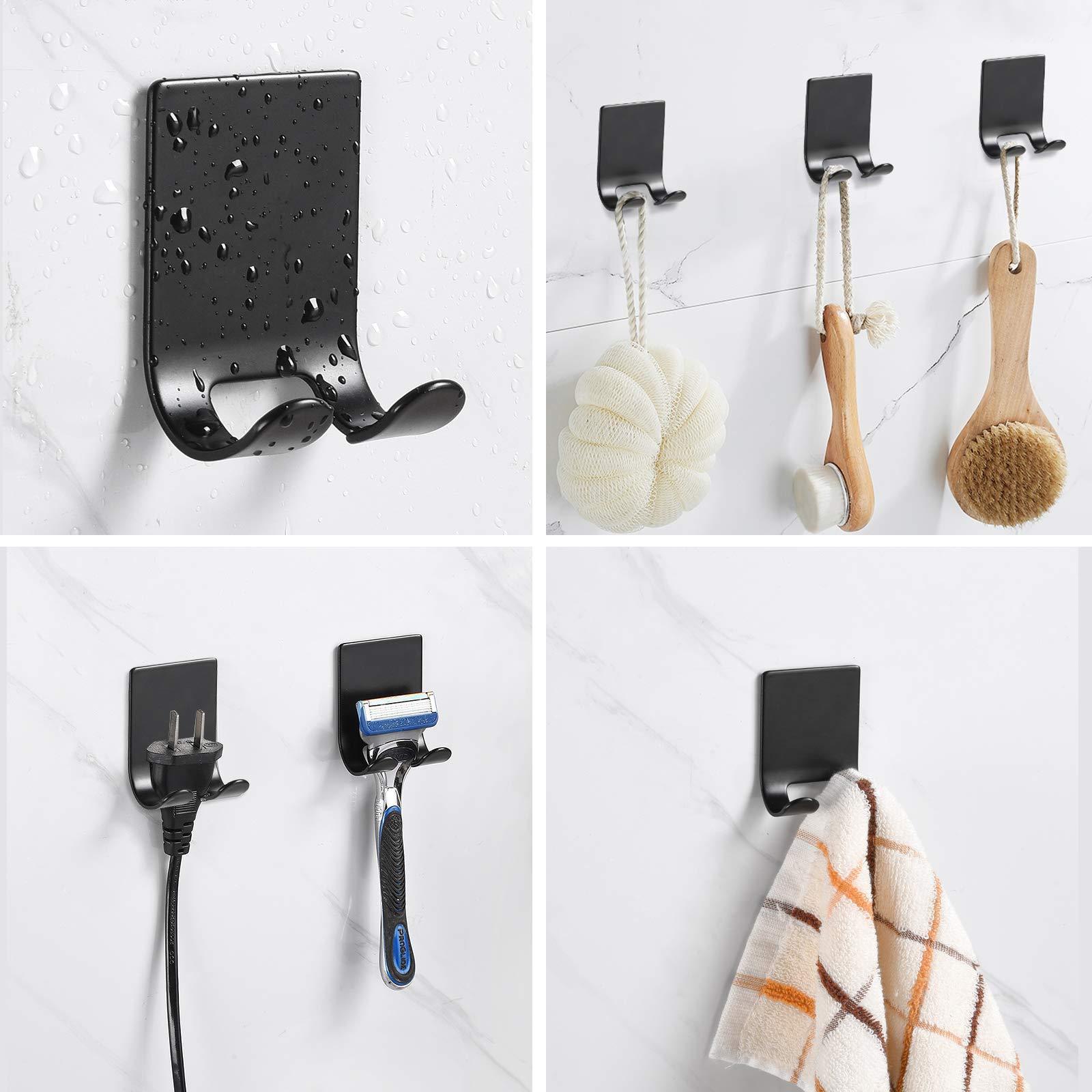 Self-adhesive Multifunctional  Duty Utility Storage hooks wall organisation Bathroom Stainless Steel 304 Razor Holder