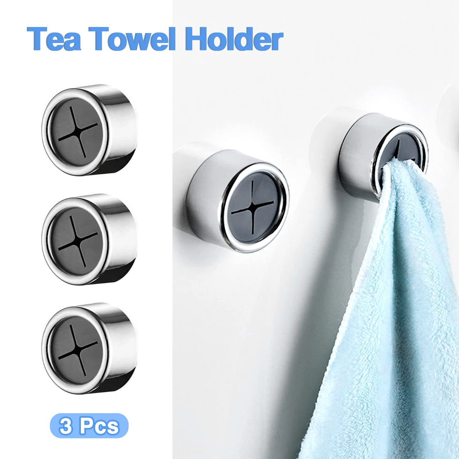 Wall Mounted Self Adhesive Cloth Tea Towel Rack Holder Multifunction Nordic Minimalist Style Punch Free Towel Holder