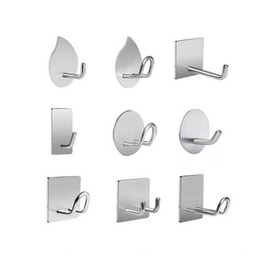 wall mounted  stainless steel double sided adhesive Wall Hook  for Towel/clothing storage hook