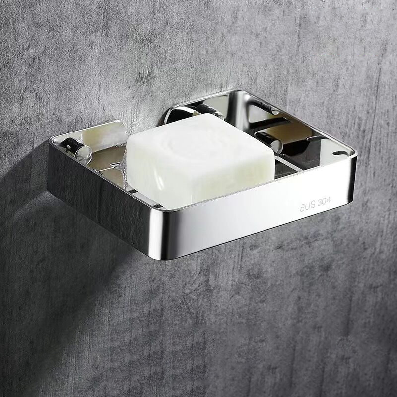 wholesale stainless steel soap holder free perforated wall hanging holder for bathroom