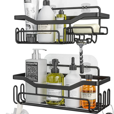 Stainless Steel Hanging Showers Head Shampoo Organizer No Drilling Bath Storage Bathroom Basket Shower Shelf Caddy