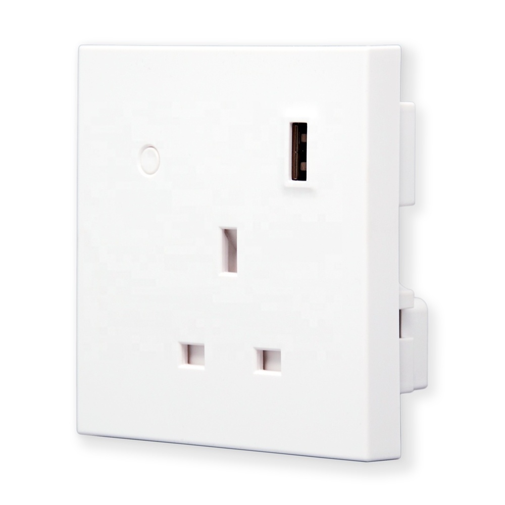 ES60Z Tuya ZigBee 13A Electrical Outlet with Usb Ports Energy Monitor Safety Protection Power Switch UK Smart Power Socket Plug