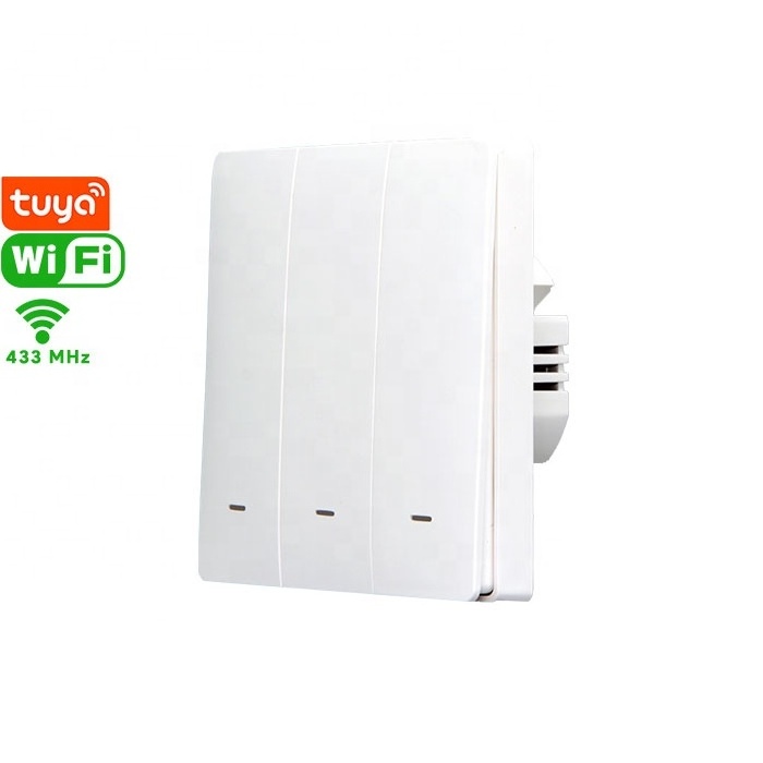 China factory  switch dimmer X713A 3gang Button EU Standard  Without N line Tuya Zigbee Light Switch sample