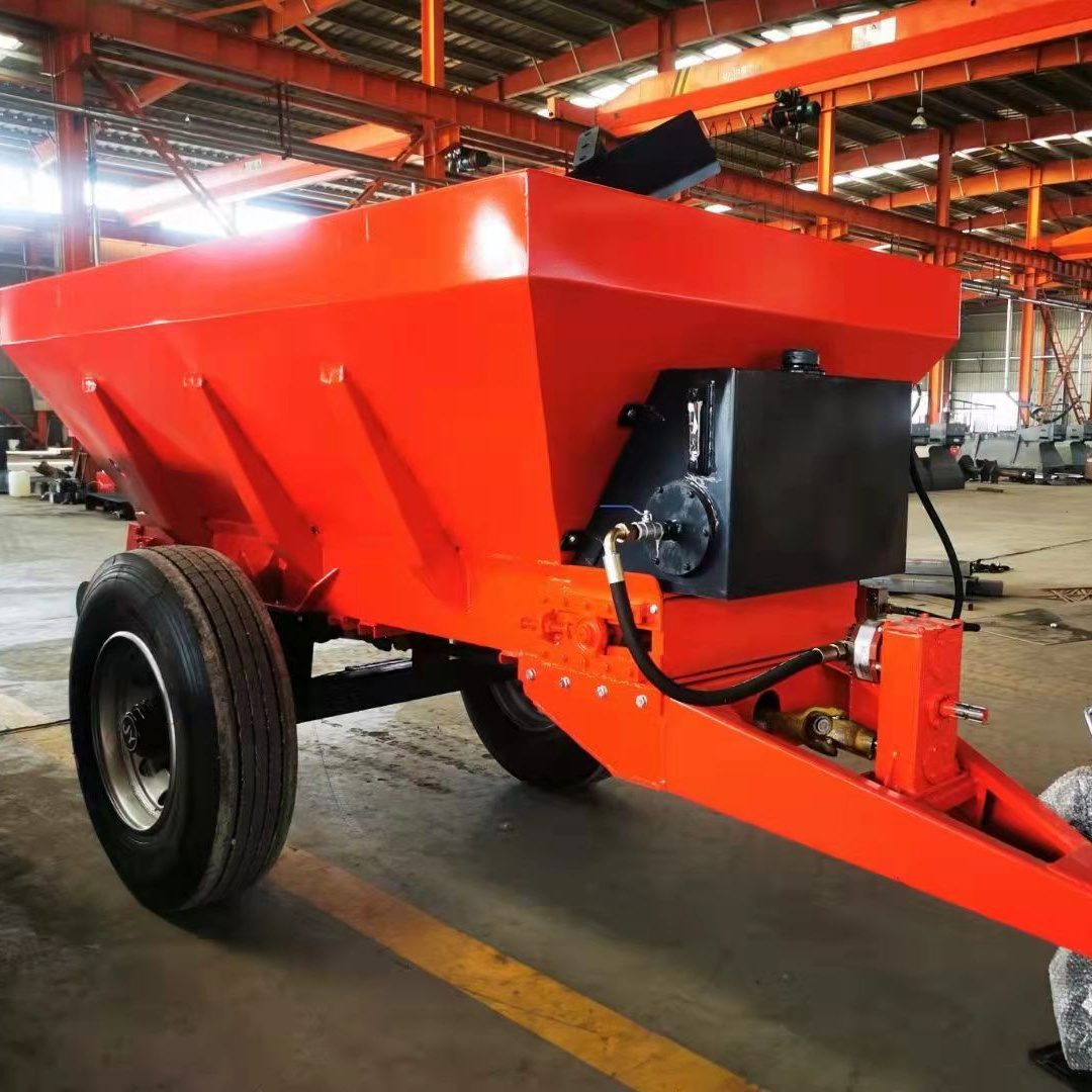 Manure spreader equipped with high-end gearbox and speed control valve