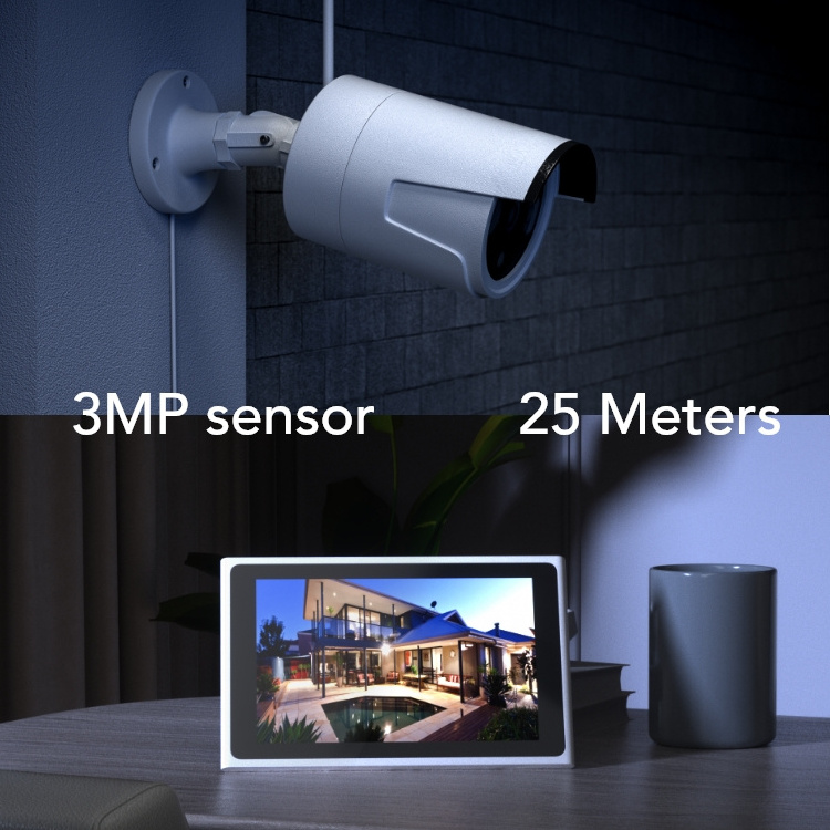 Smart Full Color Hd 12 Volts H.265 Linux Wireless Wifi Ip Cctv Cameras Security Surveillance Monitor System Nvr Kits