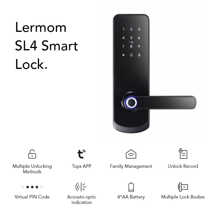 Electronic safe deadbolt lock intelligent mortiseTuya tt lock fingerprint digital smart door lock