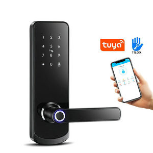 Automatic Intelligent Tuya TTlock Zigbee alexa wifi fingerprint biometrics smart digital door lock