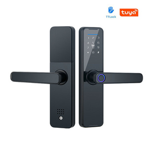 Anti-theif Biometric Fingerprint Lock Security Electric Keyless Entry Handle Tuya Digital Smart Door Locks