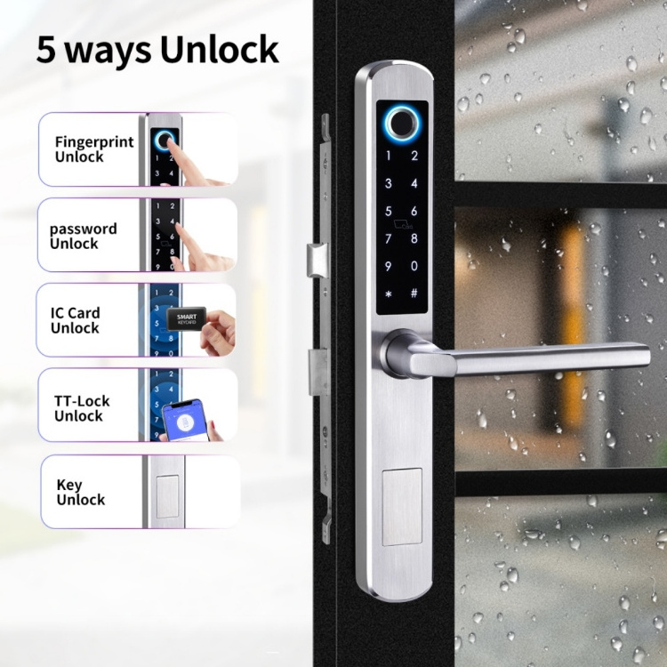 Safety Secure Hotel slim smart lock TTlock Tuya Intelligent Biometric Electronic Digital Fingerprint WiFi Door Lock