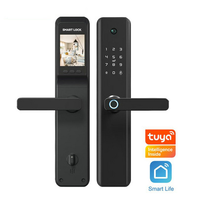 Digital Door Lock Electronic Keyless Password Key Card Fingerprint TTlock Tuya Smart Door Lock with Camera