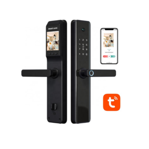 Gate Security Intelligent Combination Tuya Handle Digital Fingerprint Smart Door Locks With Camera