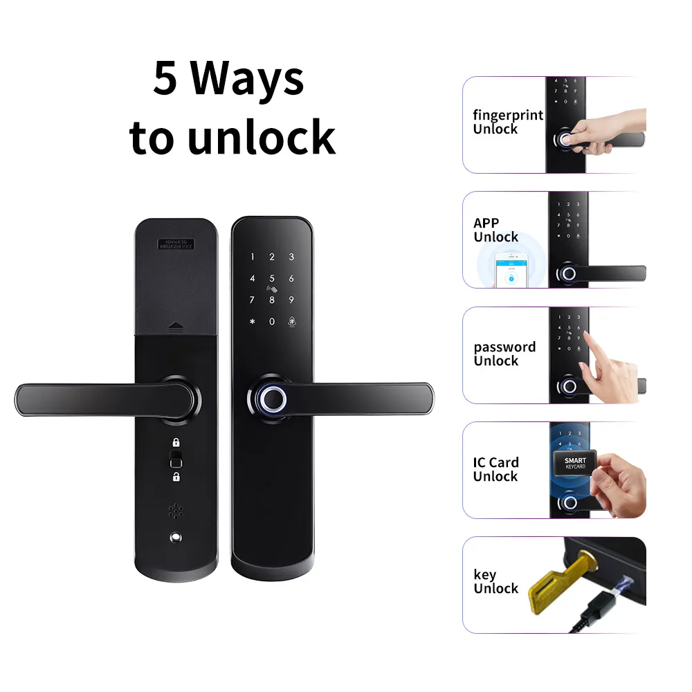 Cerraduras para puertas Automatic WiFi Intelligent Keyless entry Tuya TTlock Zigbee digital smart door lock