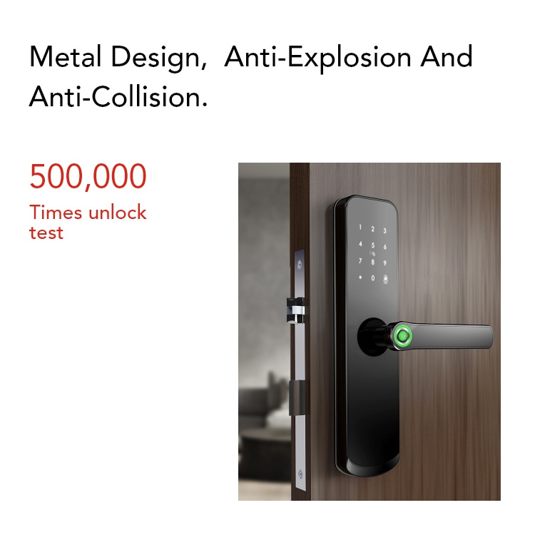 Factory Manufacturer Price Tuya  Wifi App Smart Lock  Electronic RFID Card NFC Password Fingerprint Door Lock