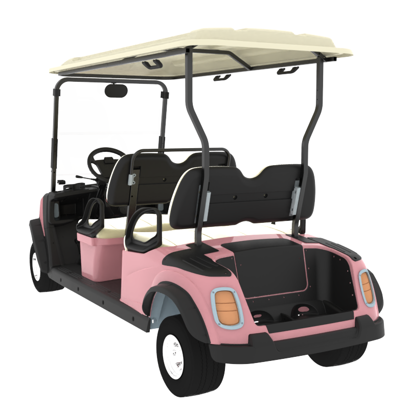 High quality 4 seat electric golf cart Hot Sale Lovely Pink