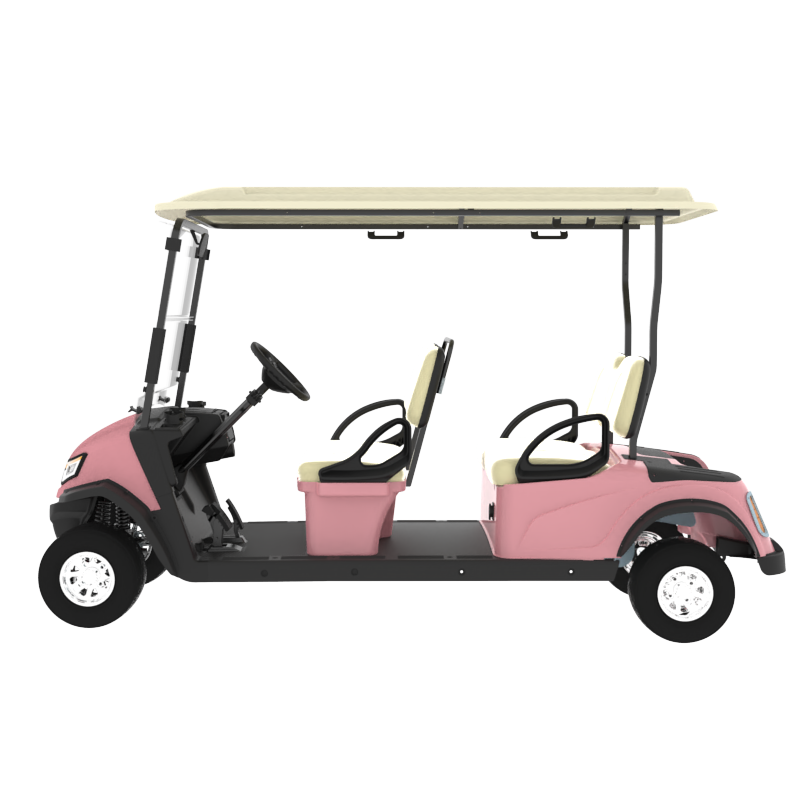 High quality 4 seat electric golf cart Hot Sale Lovely Pink