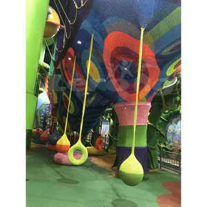 Hot Sale Kids Crochet Rope Climbing Net Children Crochet Knit Indoor Playground Colorful Rainbow Net